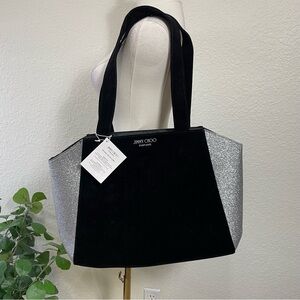 Jimmy Choo Parfums Black & Silver Glitter Tote Bag – NWT